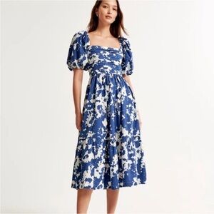 A&F Emerson Midi Dress SP navy royal blue